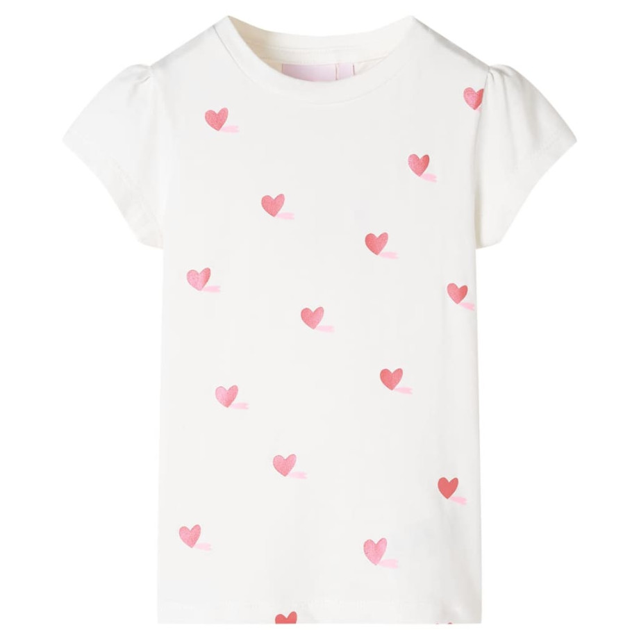 vidaXL Kindershirt 92 ecru afbeelding 1