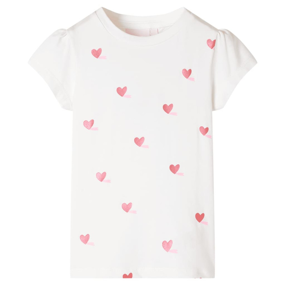 vidaXL Kindershirt 104 ecru afbeelding 1