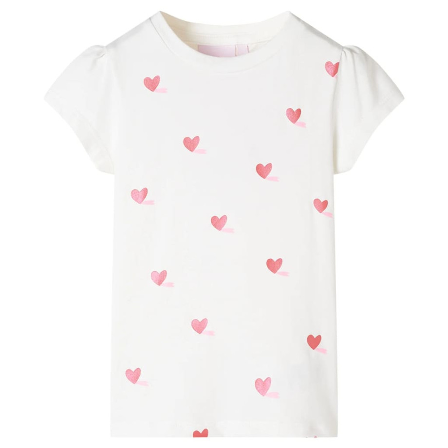 vidaXL Kindershirt 116 ecru afbeelding 1