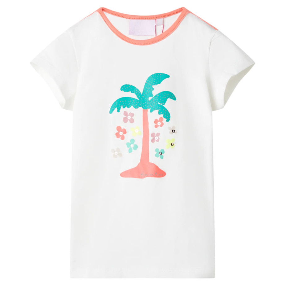 vidaXL Kindershirt 92 ecru afbeelding 1