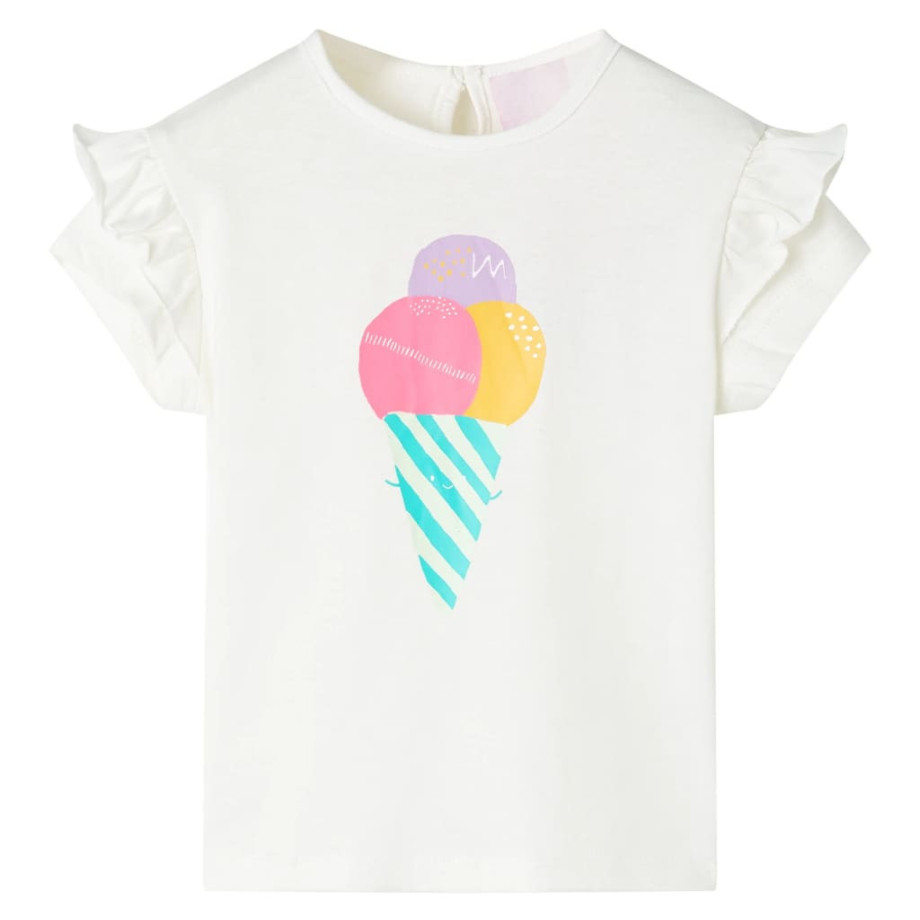 vidaXL Kindershirt 92 ecru afbeelding 1