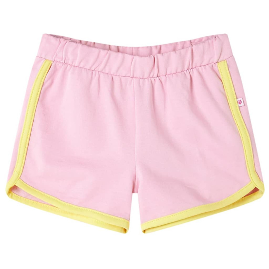 vidaXL Kindershorts met bies 116 felroze afbeelding 1