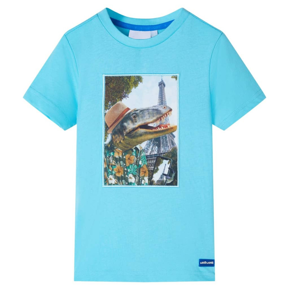 vidaXL Kindershirt 104 zeeblauw afbeelding 1