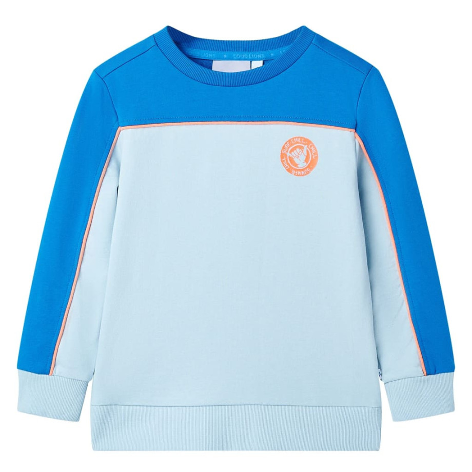 vidaXL Kindertrui 116 felblauw en lichtblauw afbeelding 1