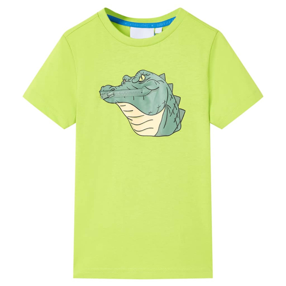 vidaXL Kindershirt 104 limoengroen afbeelding 1