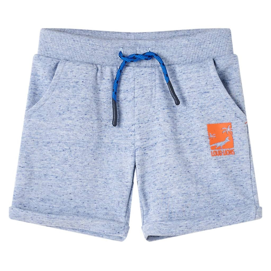 vidaXL Kindershorts met trekkoord 116 gemêleerd blauw afbeelding 1