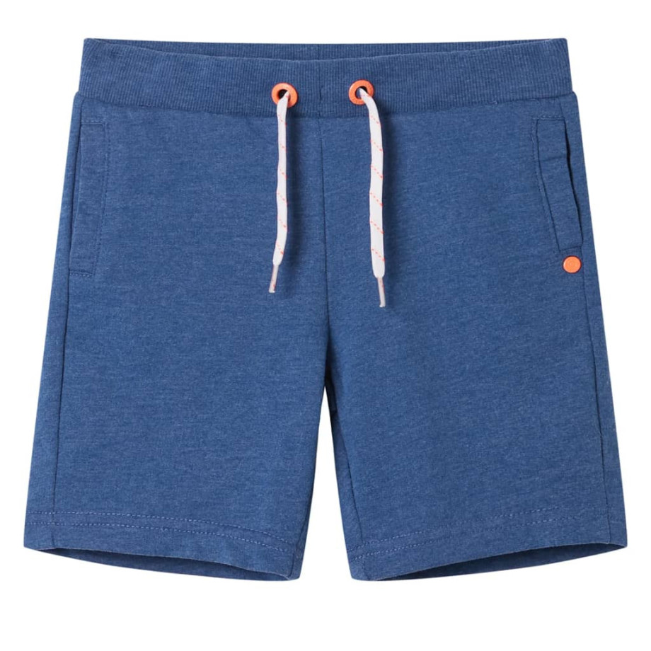 vidaXL Kindershorts met trekkoord 92 gemêleerd donkerblauw afbeelding 1