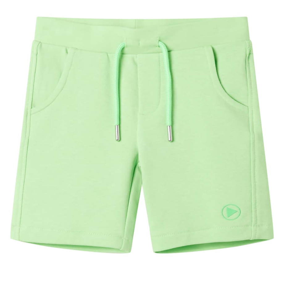 vidaXL Kindershort 92 fluorescerend groen afbeelding 1