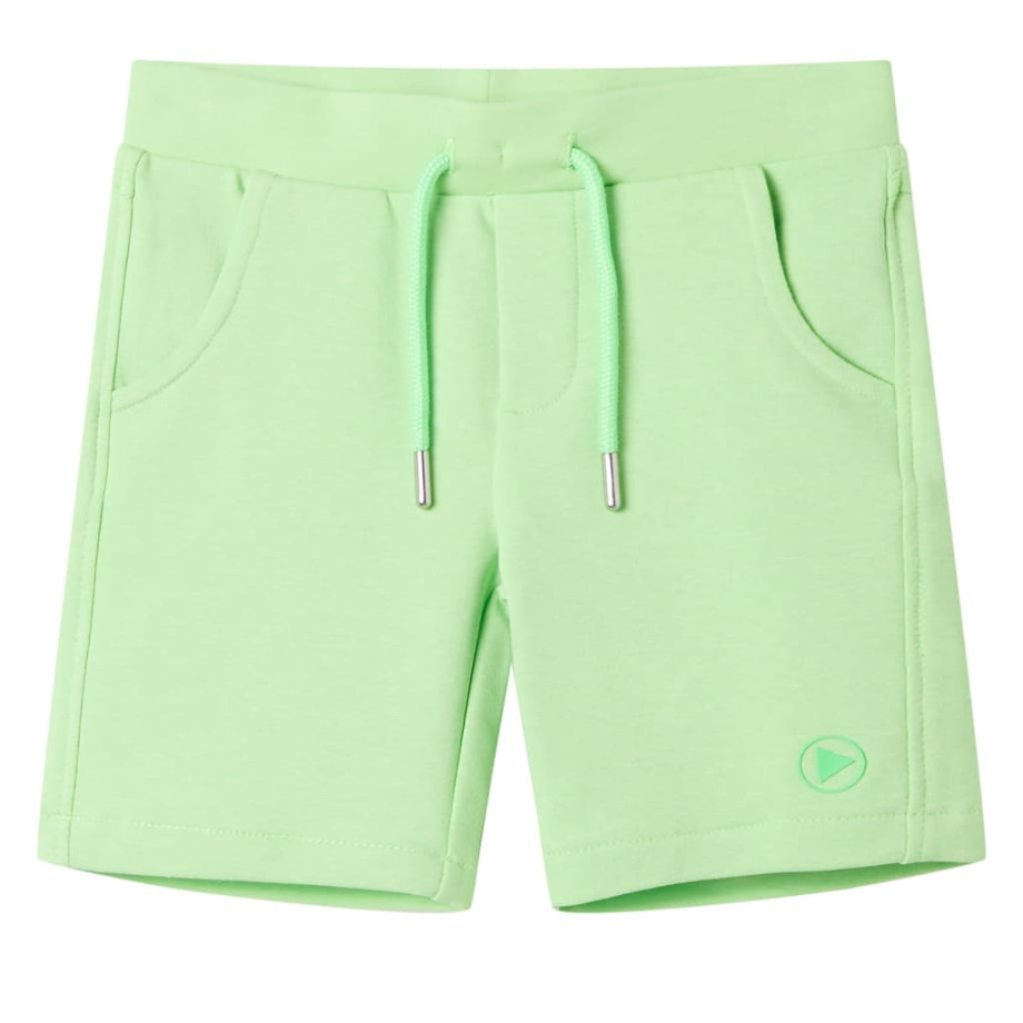 vidaXL Kindershort 116 fluorescerend groen afbeelding 1