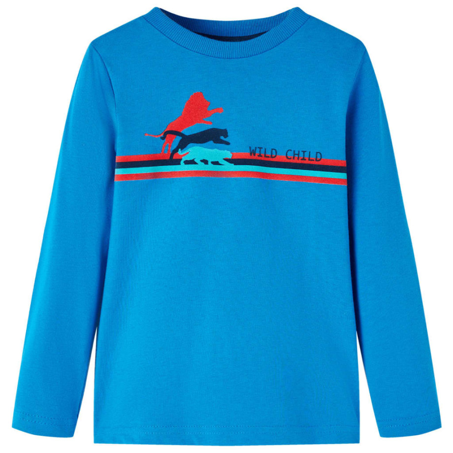 vidaXL Kindershirt met lange mouwen 116 kobaltblauw afbeelding 1