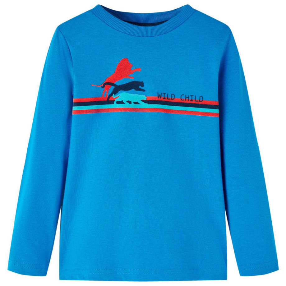 vidaXL Kindershirt met lange mouwen 140 kobaltblauw afbeelding 1
