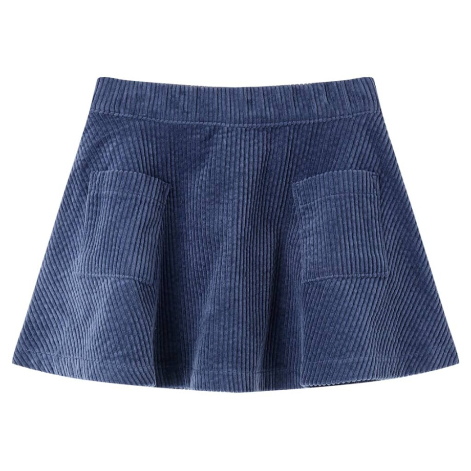 vidaXL Kinderrok met zakken ribfluweel 92 marineblauw afbeelding 1