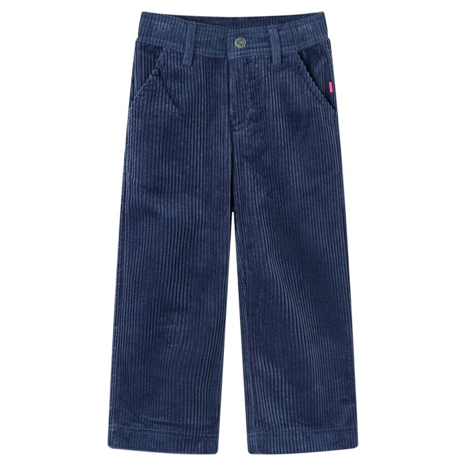 vidaXL Kinderbroek 92 ribfluweel marineblauw afbeelding 1