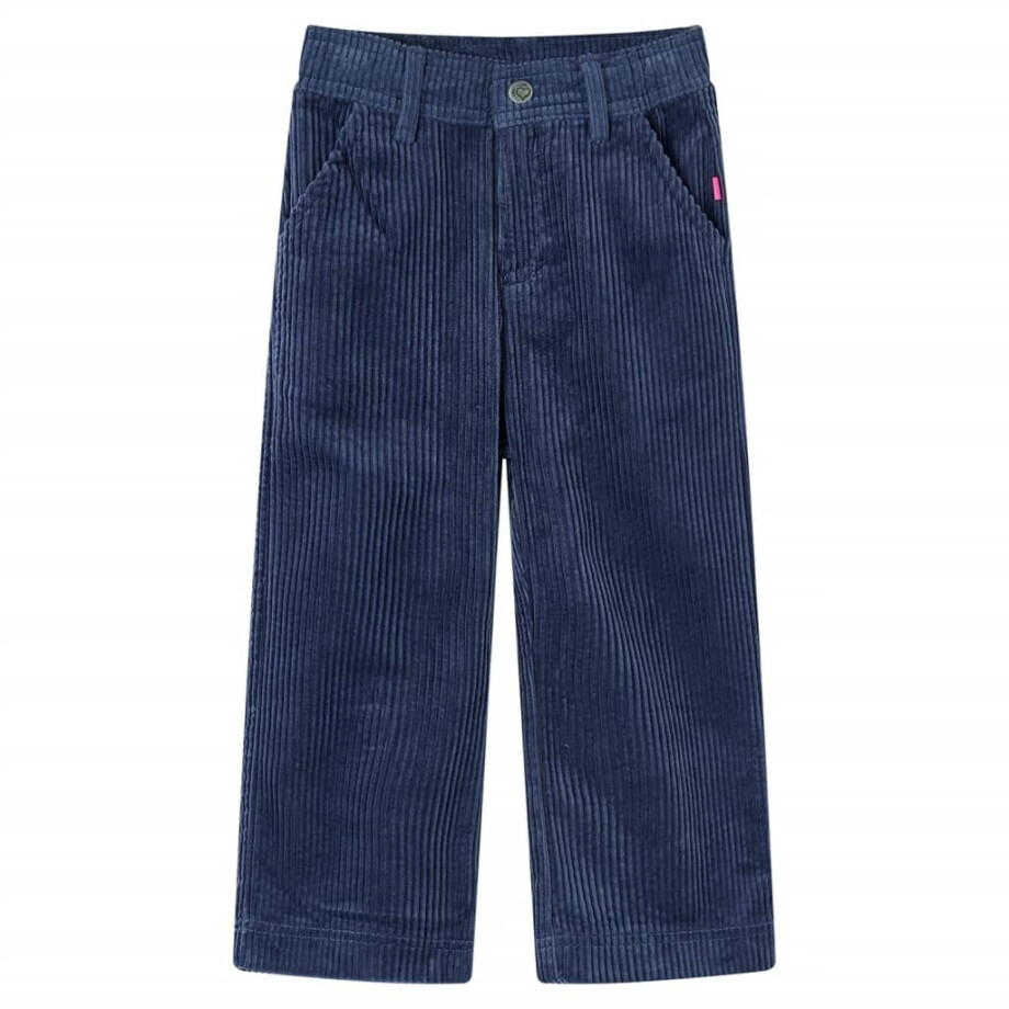 vidaXL Kinderbroek 116 ribfluweel marineblauw afbeelding 1