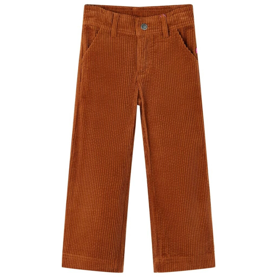 vidaXL Kinderbroek 116 ribfluweel cognackleurig afbeelding 1