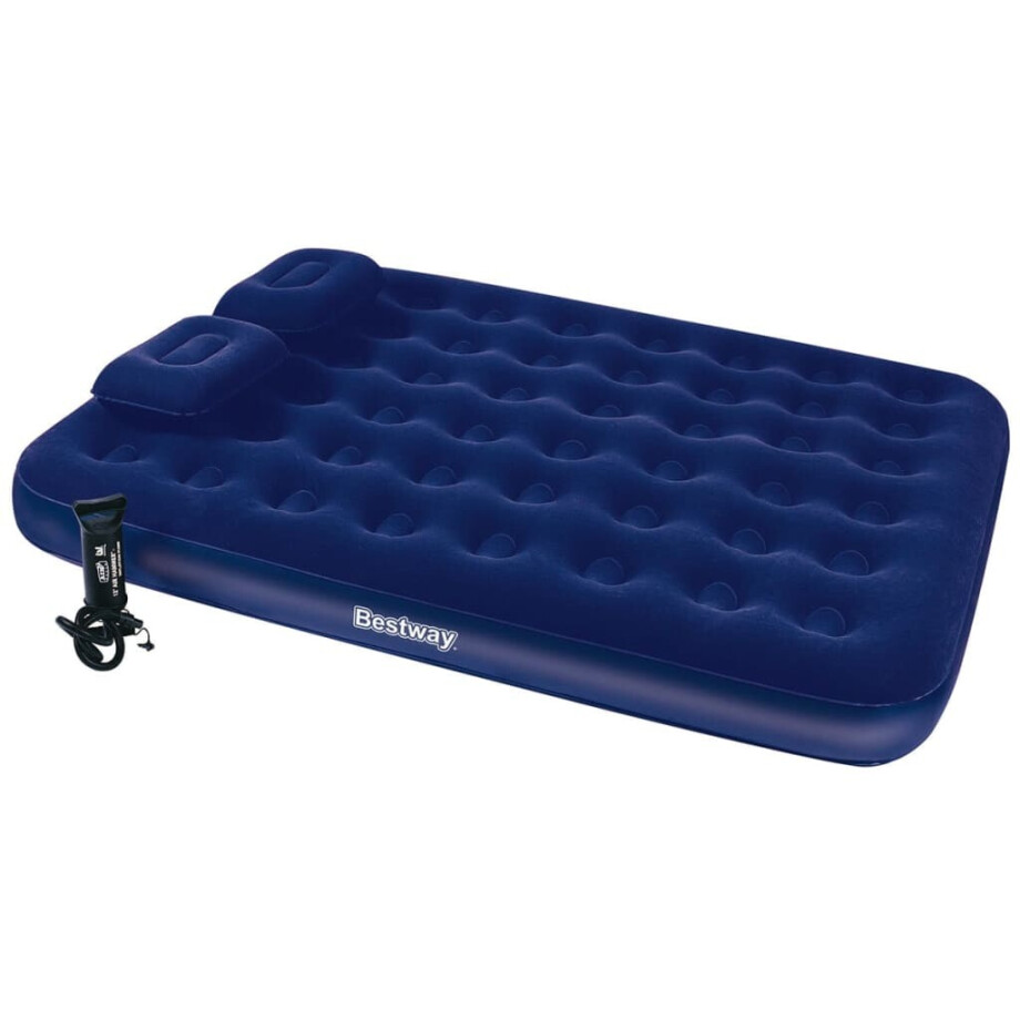 Bestway Luchtbed opblaasbaar met kussen en pomp 203x152x22 cm 67374 afbeelding 1