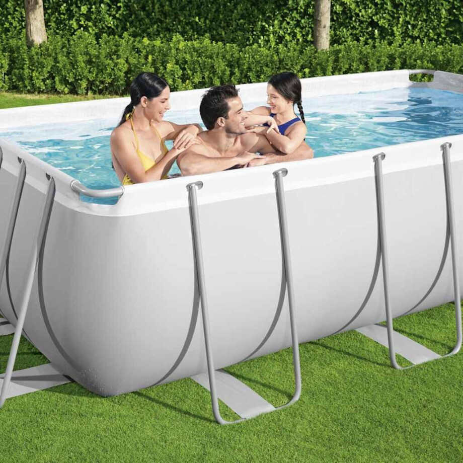 Bestway Power Steel Zwembadset rechthoekig 404x201x100 cm afbeelding 