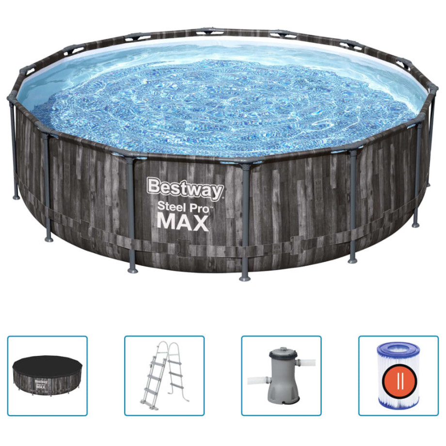 Bestway Steel Pro MAX Zwembadset rond 427x107 cm afbeelding 