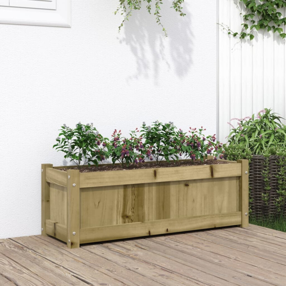 vidaXL Plantenbak 90x31x31 cm geïmpregneerd grenenhout afbeelding 1