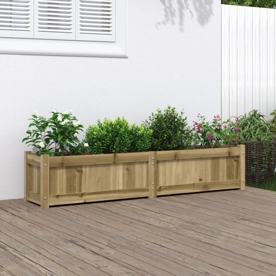 vidaXL Plantenbak 150x31x31 cm geïmpregneerd grenenhout afbeelding 1