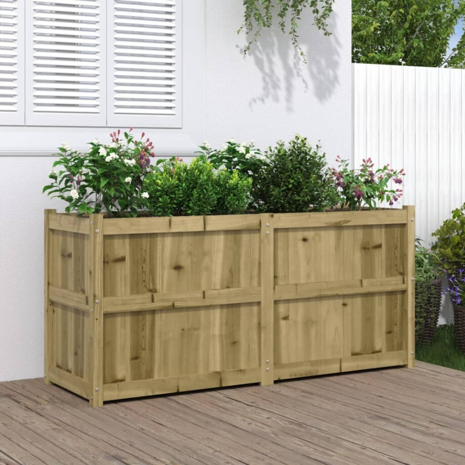 vidaXL Plantenbak 150x50x70 cm geïmpregneerd grenenhout afbeelding 1
