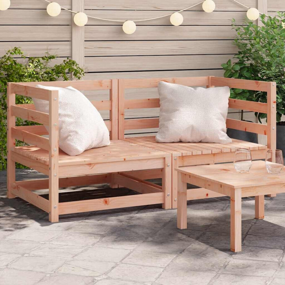 vidaXL Tuinhoekbanken 2 st 70x70x67 cm massief douglashout afbeelding 1