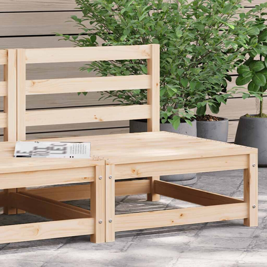 vidaXL Tuinbank zonder armleuningen 70x70x67 cm massief grenenhout afbeelding 1