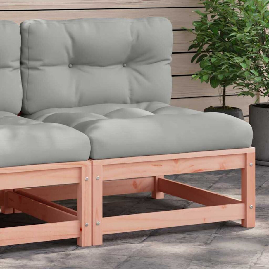 vidaXL Tuinbank zonder armleuningen met kussens massief douglashout afbeelding 1