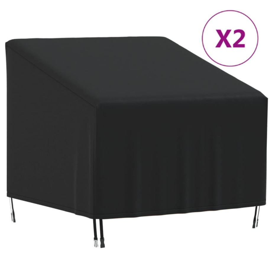 vidaXL Tuinstoelhoezen 2 st 420D 90x90x50/75 cm oxford stof afbeelding 1