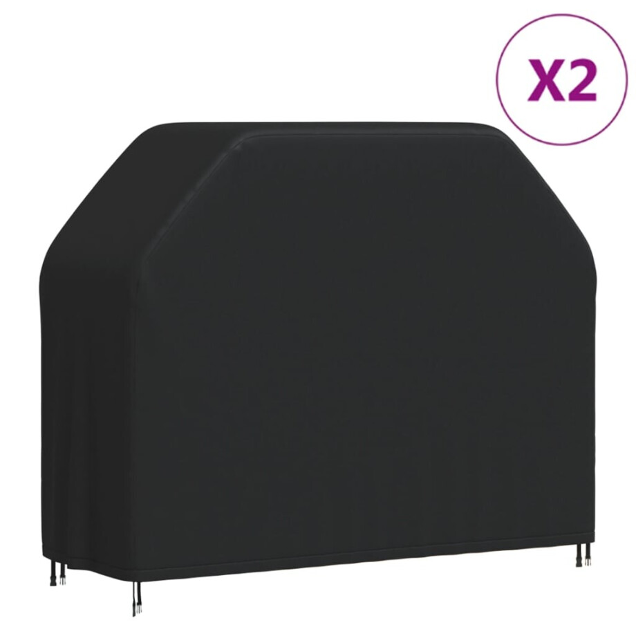 vidaXL Barbecuehoezen 2 st 147x61x112 cm 420D oxford stof vidaXL Barbecuehoezen 2 st 147x61x112 cm 420D oxford stof afbeelding 1