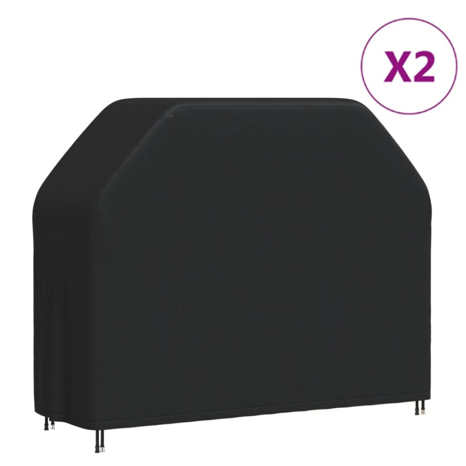 vidaXL Barbecuehoezen 2 st 162x61x122 cm 420D oxford stof vidaXL Barbecuehoezen 2 st 162x61x122 cm 420D oxford stof afbeelding 1