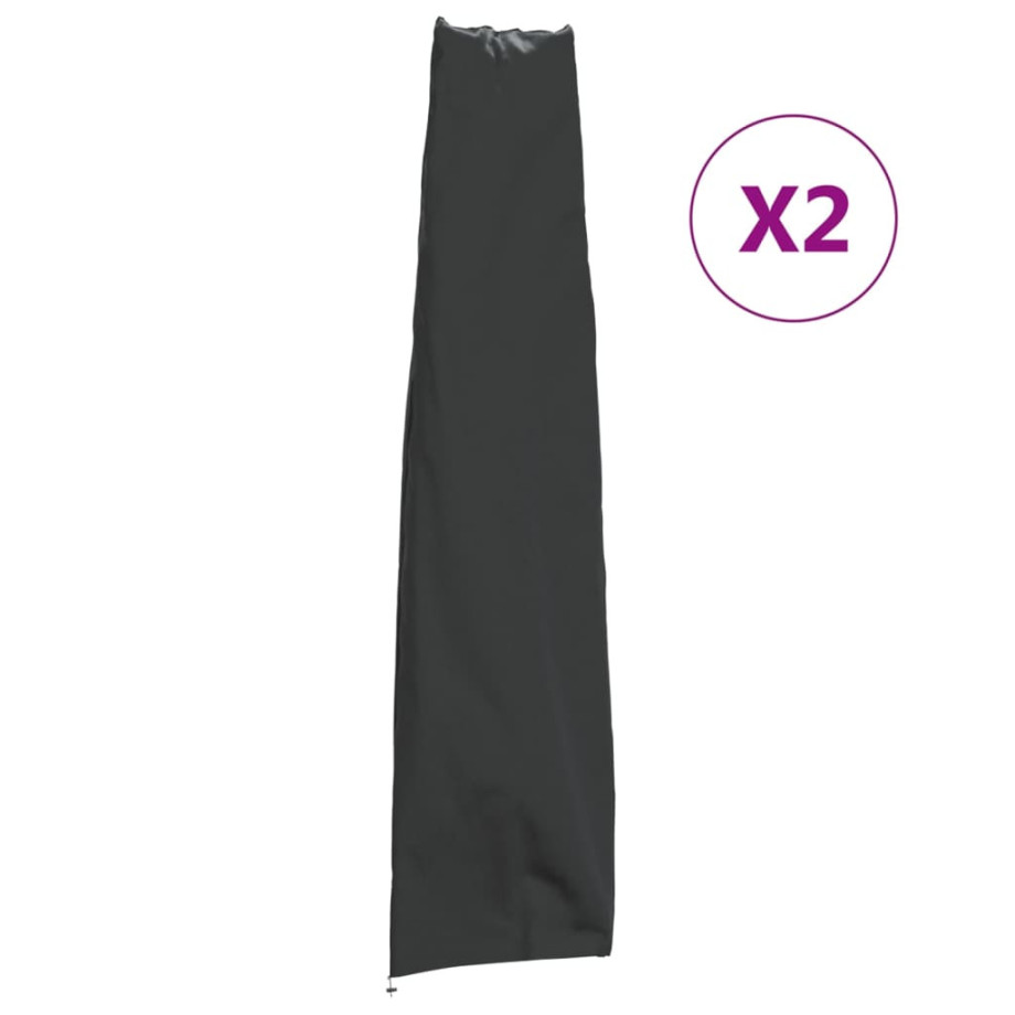 vidaXL Parasolhoezen 2 st 190x50/30 cm 420D oxford stof afbeelding 1