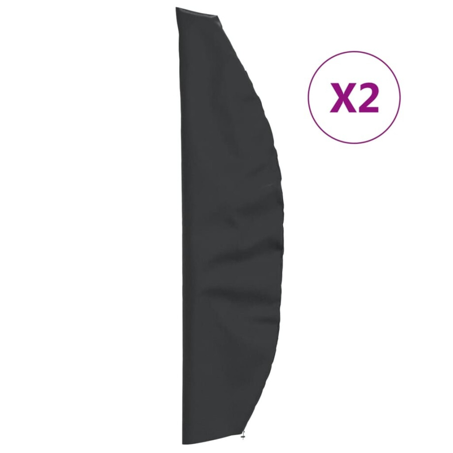 vidaXL Parasolhoezen 2 st 280x30/81/45 cm 420D oxford stof vidaXL Parasolhoezen 2 st 280x30/81/45 cm 420D oxford stof afbeelding 1