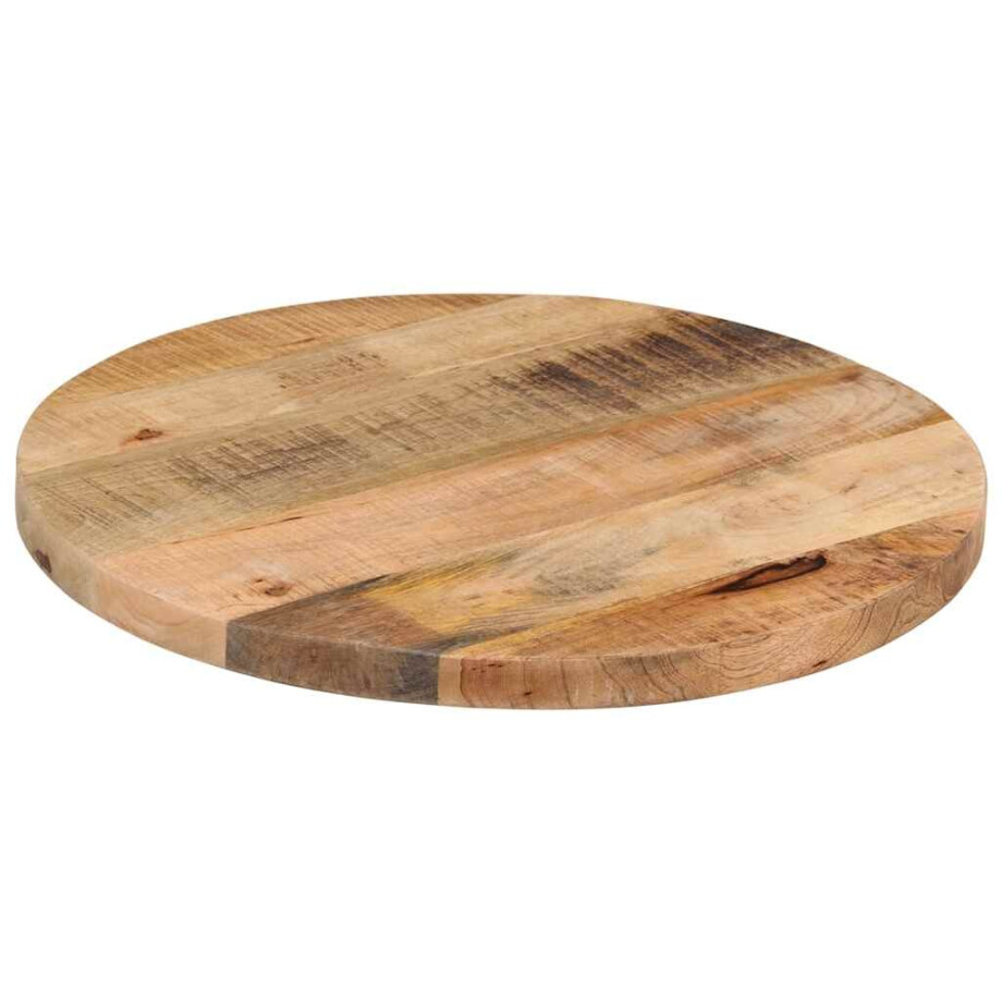 vidaXL Tafelblad rond Ø 40x2,5 cm massief ruw mangohout afbeelding 1