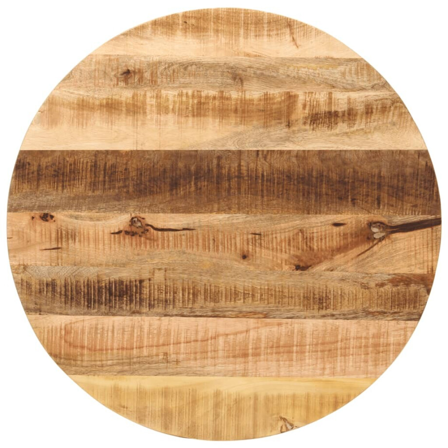 vidaXL Tafelblad rond Ø 70x3,8 cm massief ruw mangohout afbeelding 1