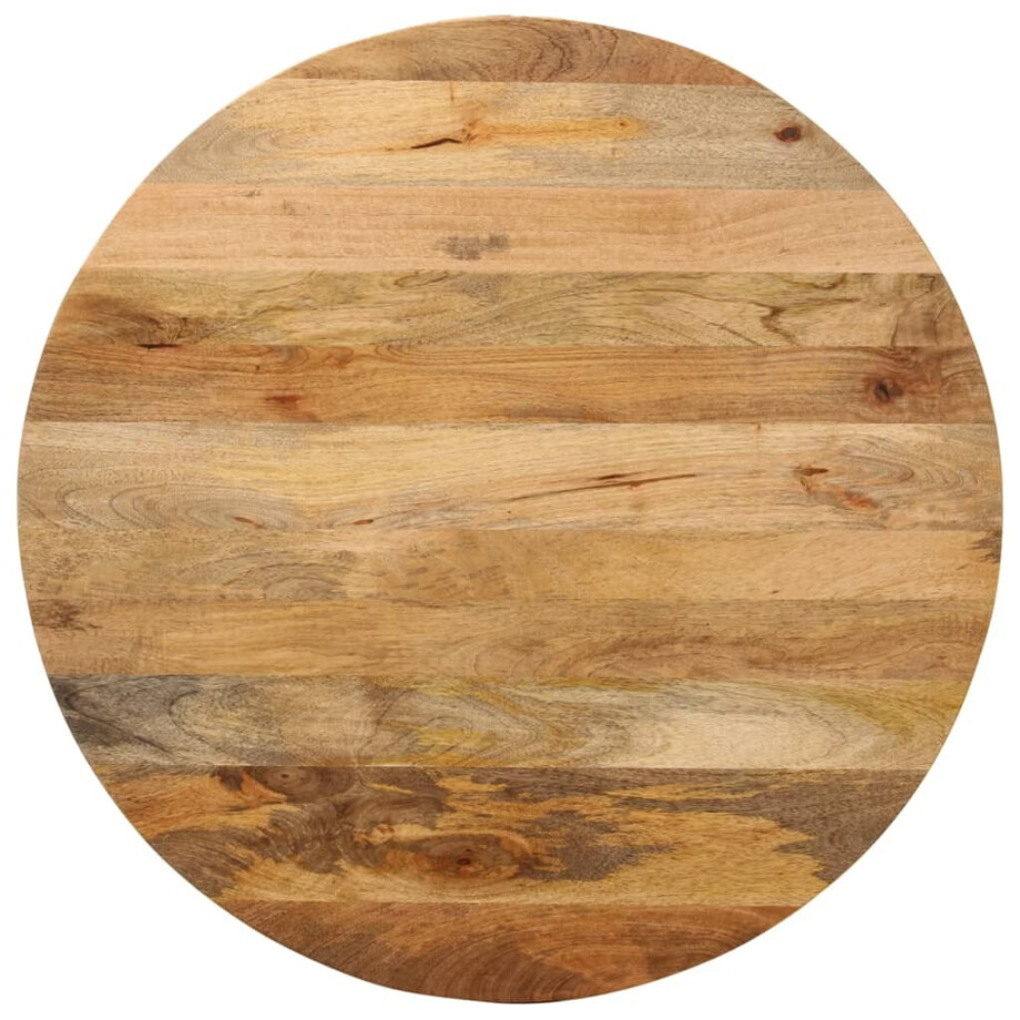 vidaXL Tafelblad rond Ø 90x2,5 cm massief ruw mangohout afbeelding 1
