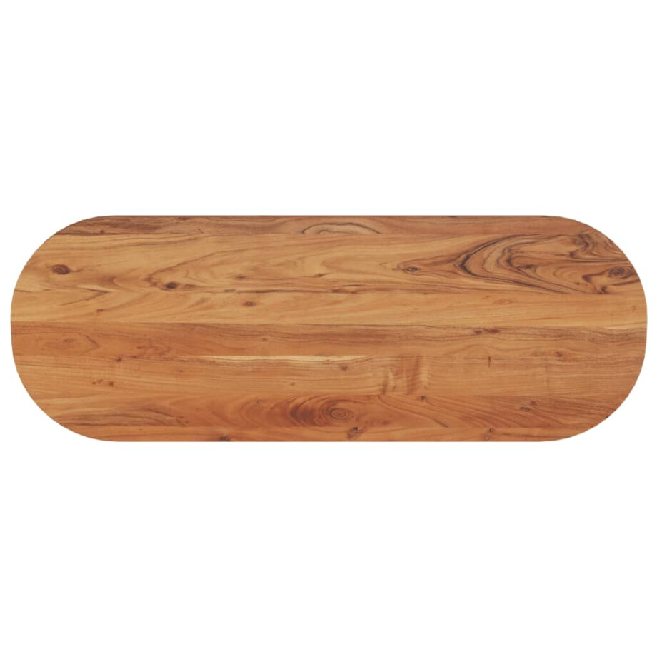 vidaXL Tafelblad ovaal 110x40x3,8 cm massief acaciahout afbeelding 1