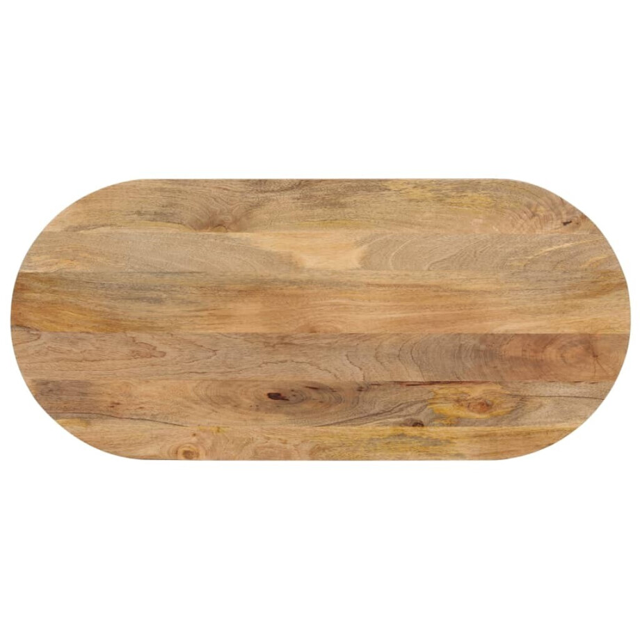 vidaXL Tafelblad ovaal 110x50x2,5 cm massief mangohout afbeelding 1