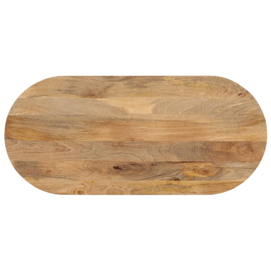 vidaXL Tafelblad ovaal 90x40x3,8 cm massief mangohout afbeelding 1