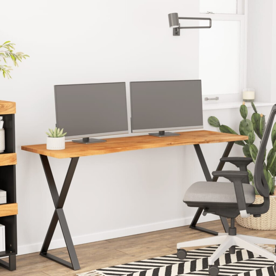 vidaXL Bureaublad rechthoekig 140x50x2,5 cm massief acaciahout vidaXL Bureaublad rechthoekig 140x50x2,5 cm massief acaciahout afbeelding 1