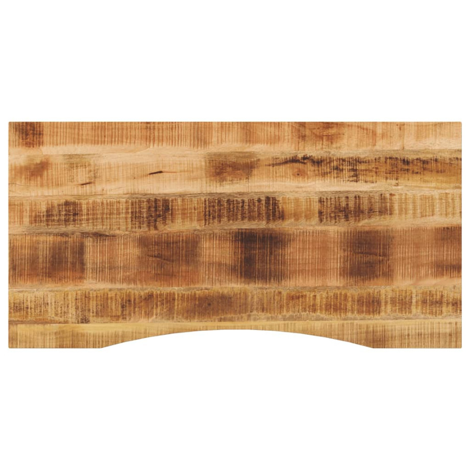 vidaXL Bureaublad met ronding 110x50x2,5 cm massief ruw mangohout afbeelding 1