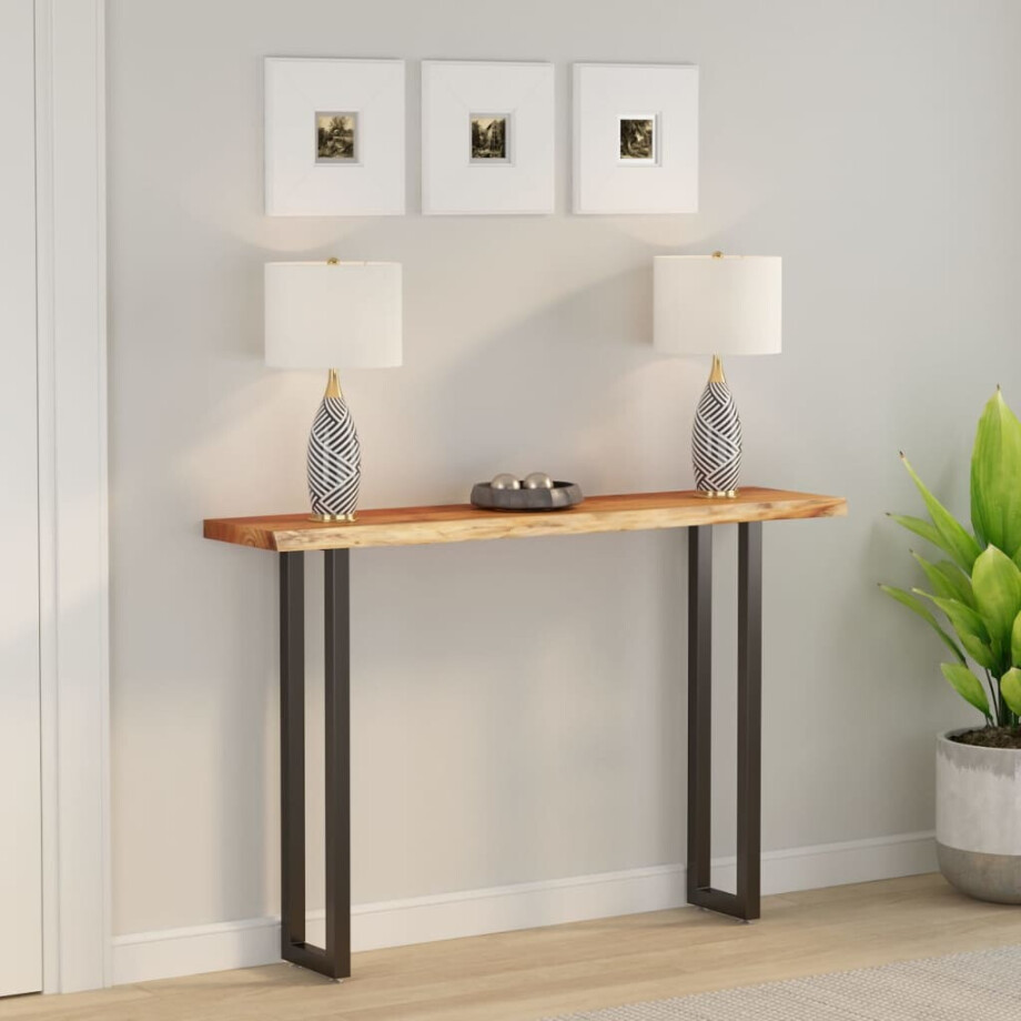 vidaXL Tafelblad rechthoekig natuurlijke rand 180x30x2,5 cm acaciahout afbeelding 1