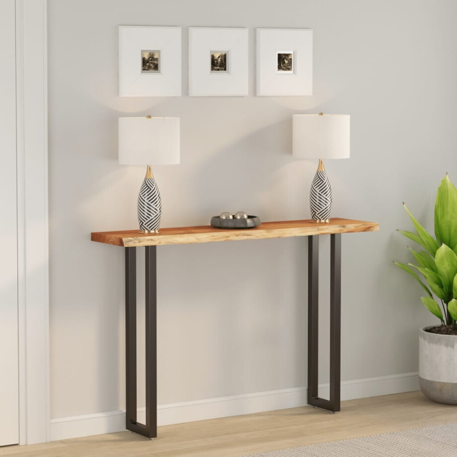 vidaXL Tafelblad rechthoekig natuurlijke rand 160x30x3,8 cm acaciahout afbeelding 1