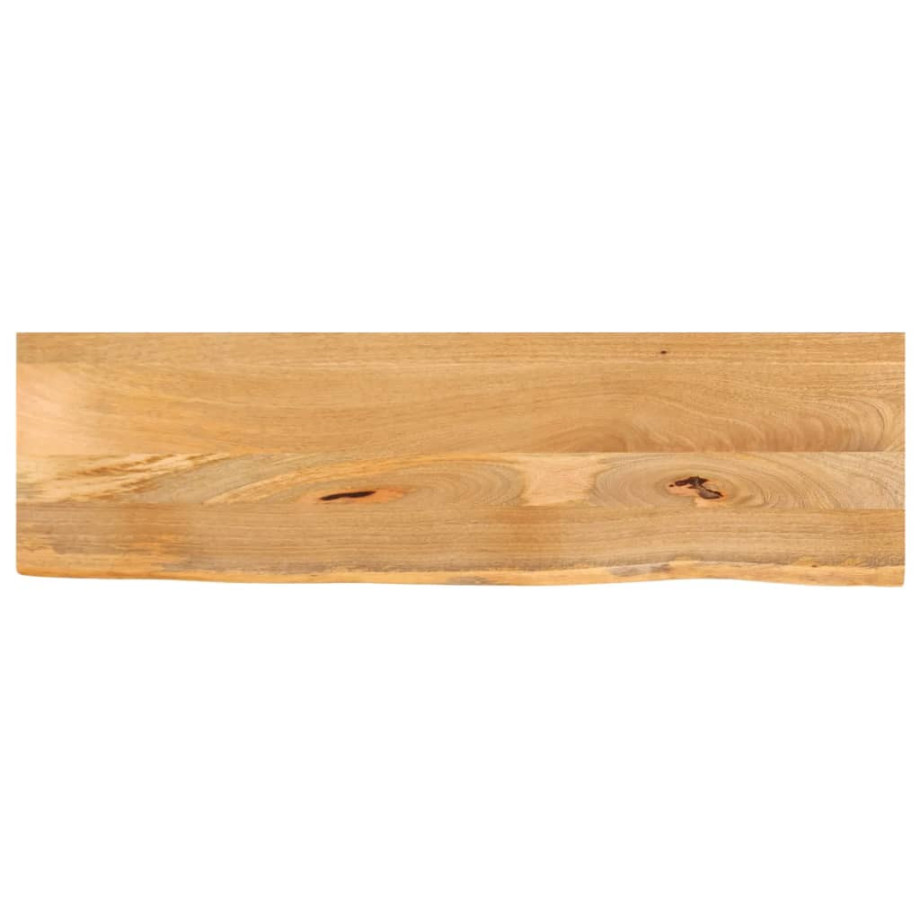 vidaXL Tafelblad met natuurlijke rand 110x20x2,5 cm massief mangohout afbeelding 1
