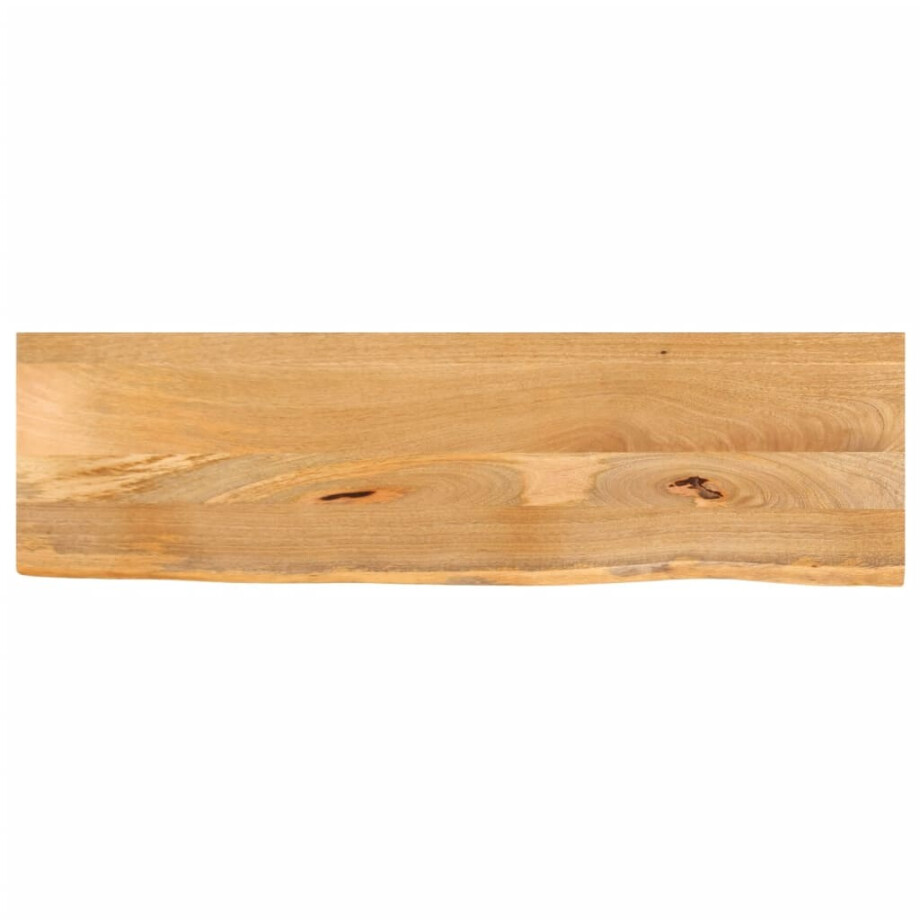 vidaXL Tafelblad met natuurlijke rand 120x20x2,5 cm massief mangohout afbeelding 1