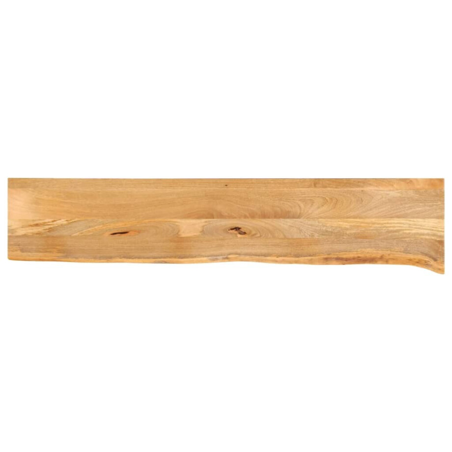 vidaXL Tafelblad met natuurlijke rand 140x20x3,8 cm massief mangohout afbeelding 1