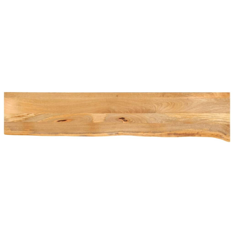 vidaXL Tafelblad met natuurlijke rand 160x40x3,8 cm massief mangohout afbeelding 1