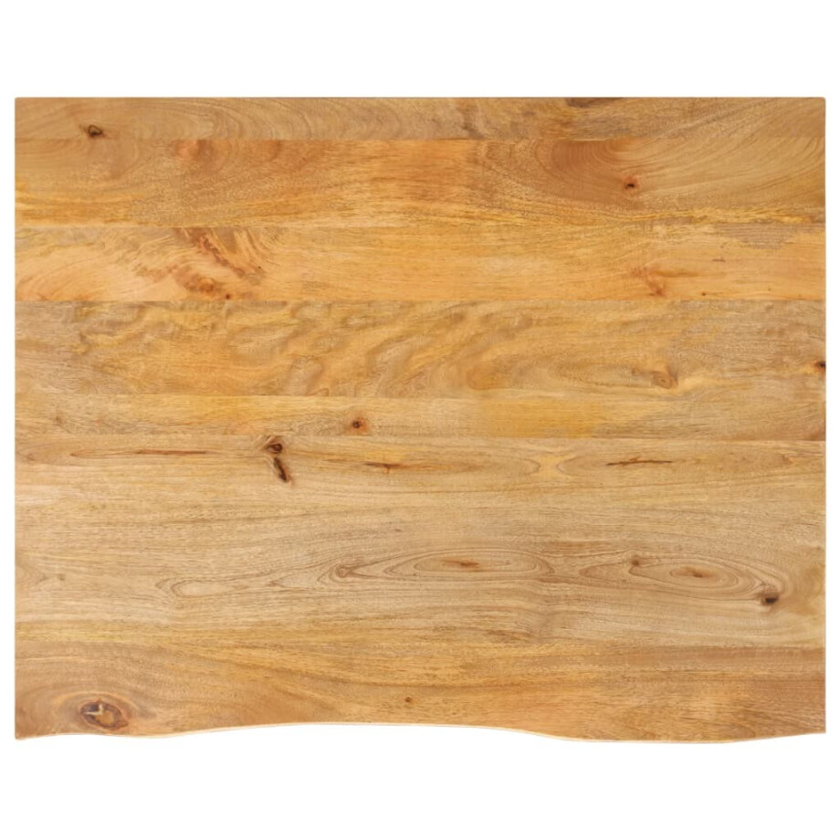 vidaXL Tafelblad met natuurlijke rand 90x80x3,8 cm massief mangohout afbeelding 1