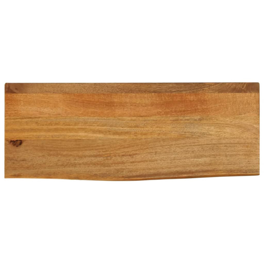 vidaXL Tafelblad met natuurlijke rand 90x40x2,5 cm massief mangohout afbeelding 1