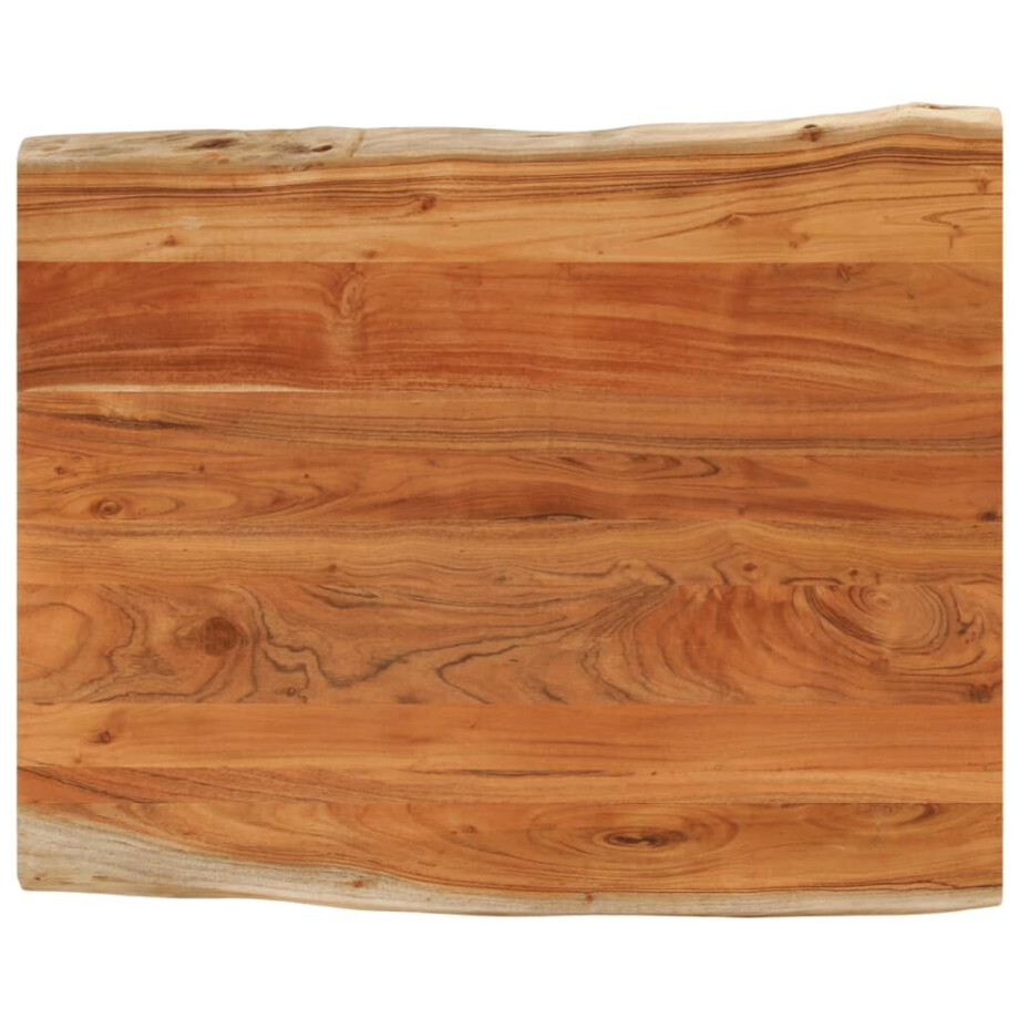 vidaXL Tafelblad rechthoekig natuurlijke rand 100x80x2,5 cm acaciahout afbeelding 1
